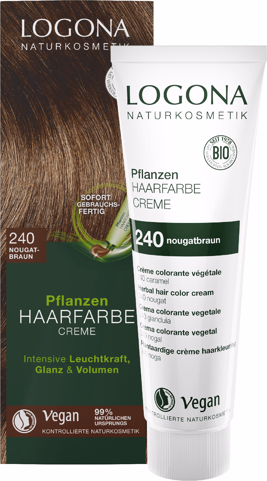 Wie färbt LOGONA das Haar?