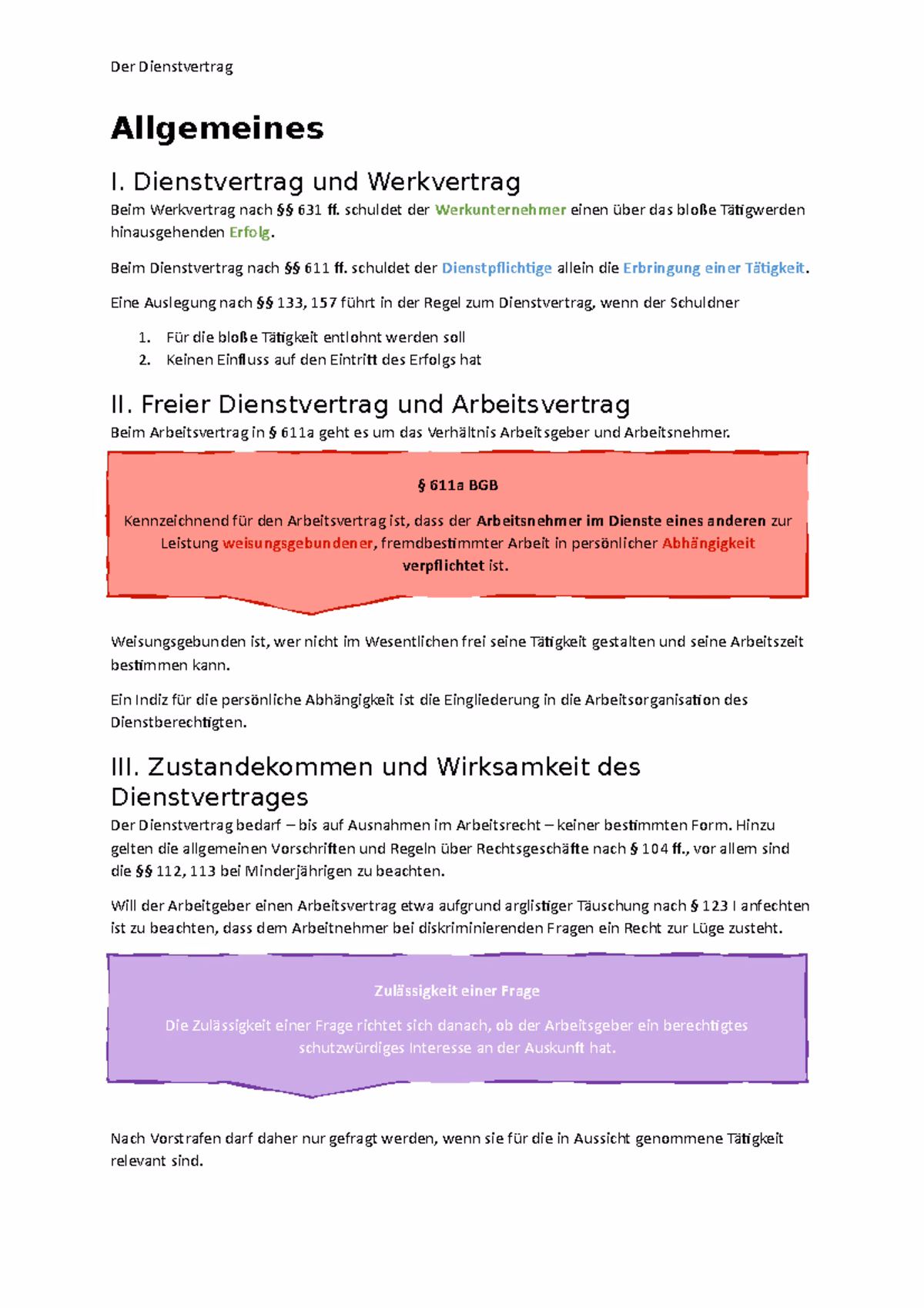 Was ist der Unterschied zwischen einem Werkvertrag und einem Kaufvertrag?