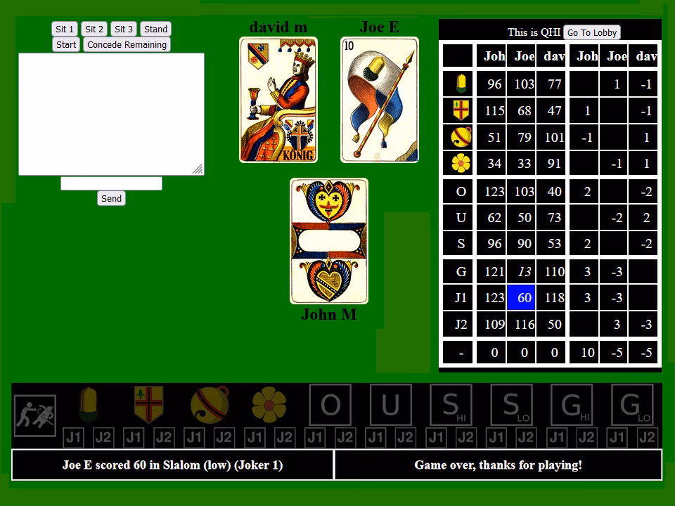 Wie kann ich alleine Jassen?