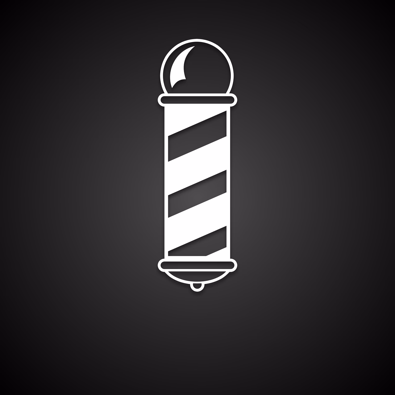 Was sind typische Gegenstände in einem Friseur-Logo?