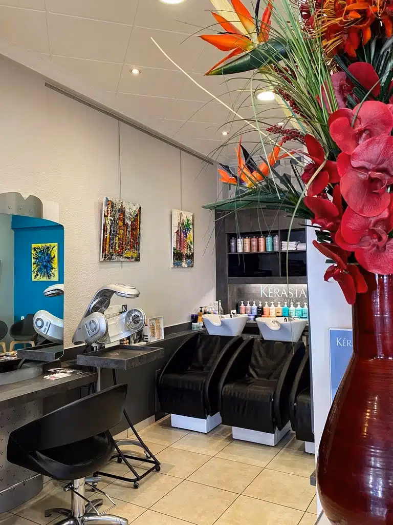 Qui compose l'équipe du Salon de coiffure à Villeurbanne ?