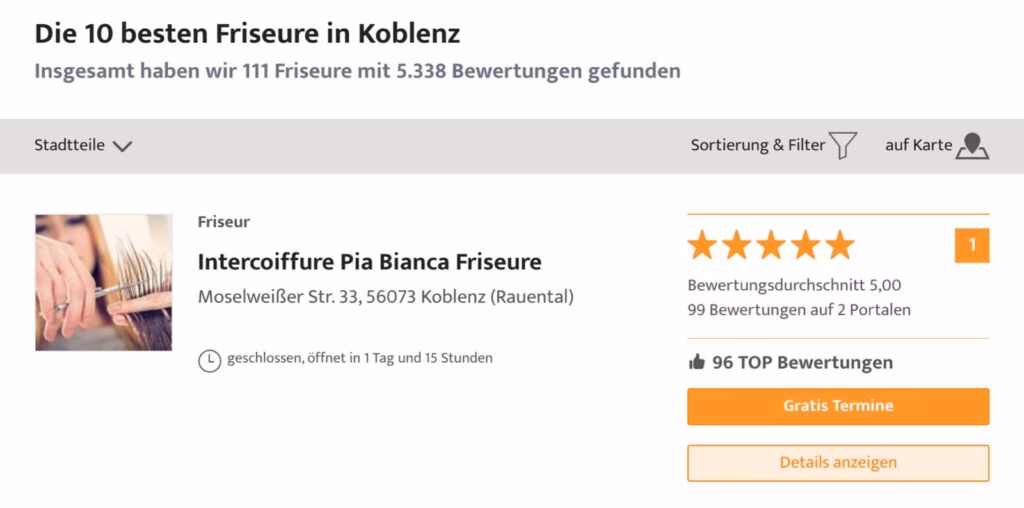 Wie gut sind die Friseurleistungen?