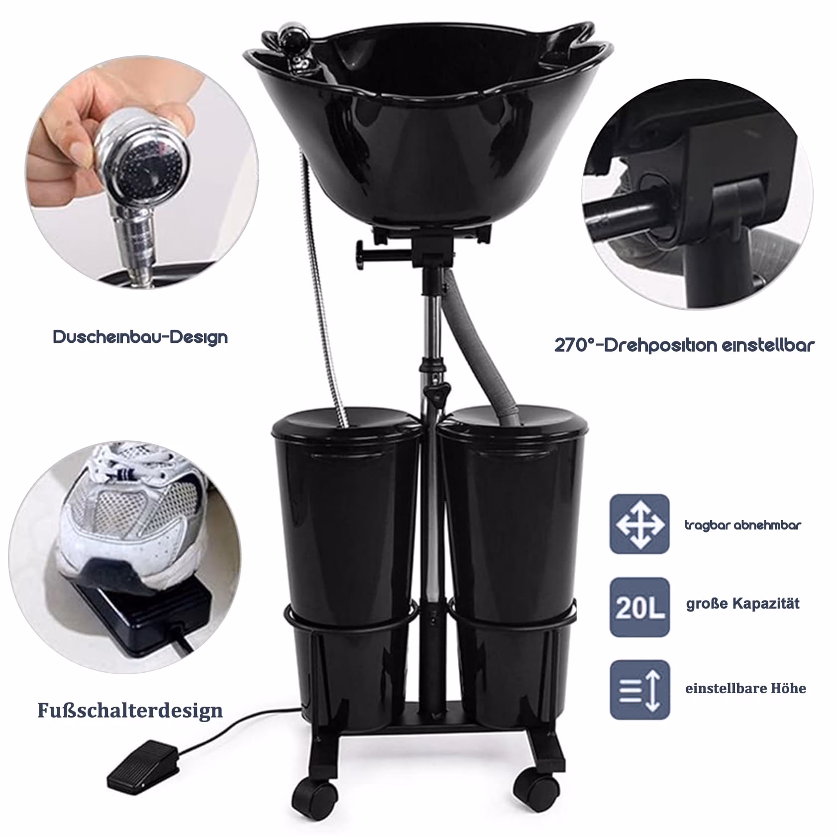 Was ist ein mobiles Haarwaschbecken?