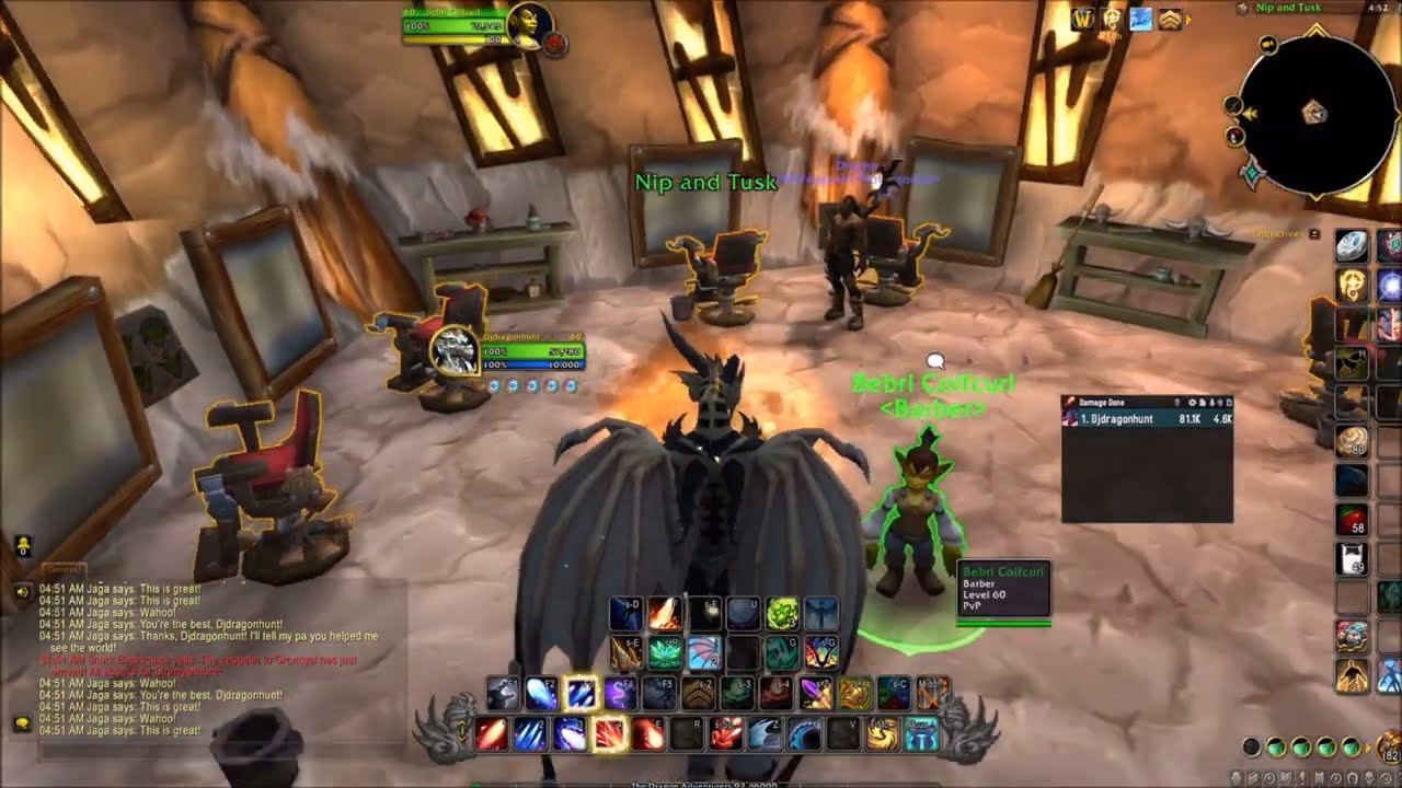 What is a barbershop in wrath of the Lich King?